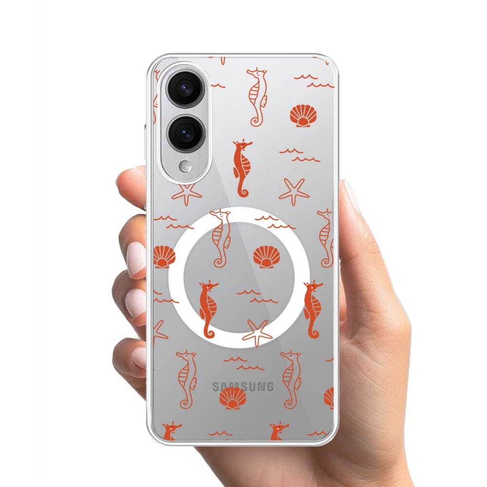 Etui do Samsung Galaxy S25 Edge z MagSafe przeźroczyste, silikonowe Flexi, wakacyjne wzory - obrazek 2