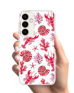 Etui do Samsung Galaxy S23 FE 5G z MagSafe przeźroczyste, silikonowe Flexi, krab, muszle