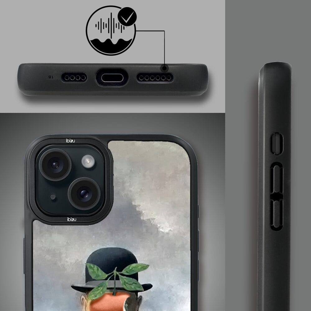 Etui do iPhone 15 IBIZU DropGuard Matt z MagSafe, Rene Magritte, syn człowieczy - obrazek 6