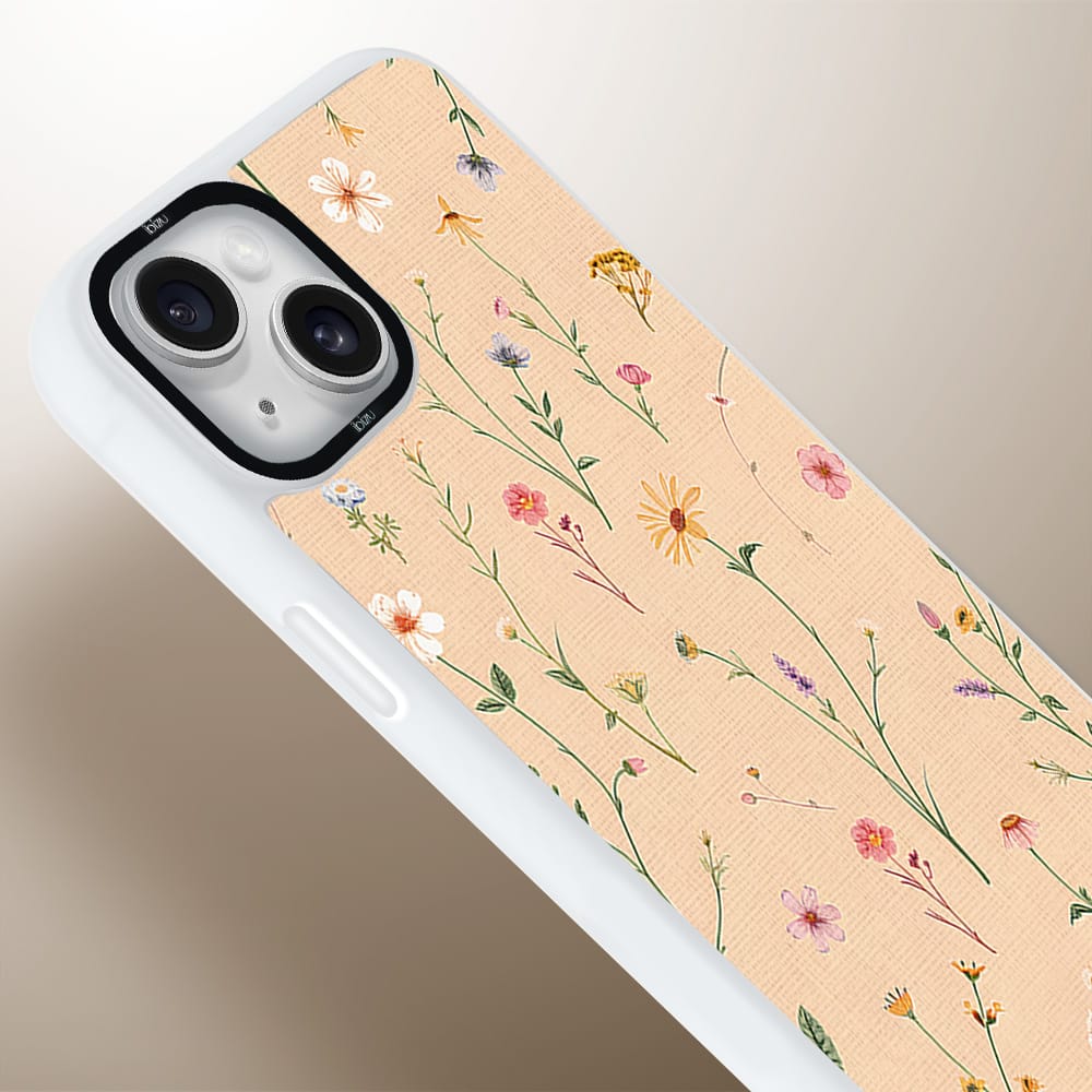 Etui do iPhone 14 Plus IBIZU DropGuard Matt z MagSafe, Pastel Bloom, Koralowa łąka - obrazek 4