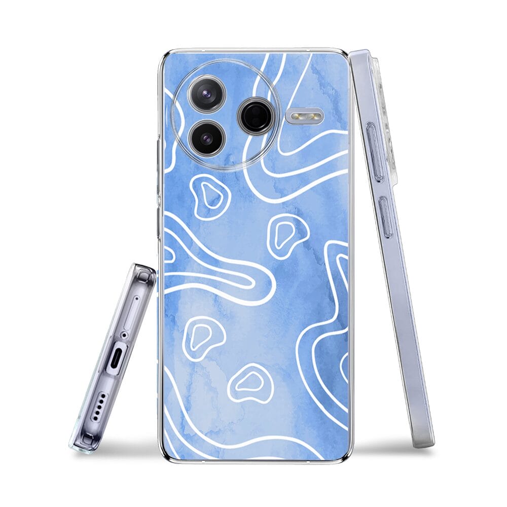 Etui do Xiaomi POCO F7 Pro przeźroczyste, silikonowe Flexi, morski wzór - obrazek 3