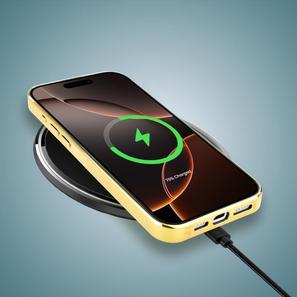 Etui do iPhone 16 Pro Max IBIZU Elite Glass z MagSafe Morze, Turkusowy skarb, złote - obrazek 8