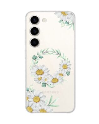 Etui do Samsung Galaxy S23 FE 5G przeźroczyste, silikonowe Flexi, wianek stokrotek