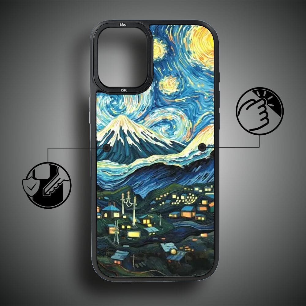 Etui do iPhone 16 IBIZU DropGuard Matt z MagSafe, Van Gogh, gwieździsta noc - obrazek 7