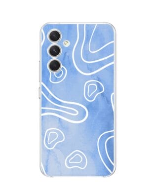 Etui do Samsung Galaxy A54 5G przeźroczyste, silikonowe Flexi, morski wzór