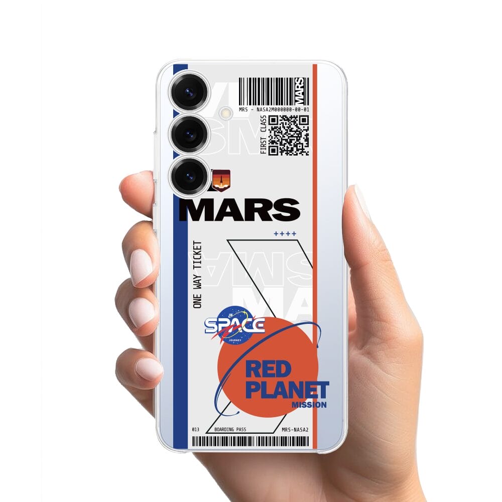 Etui do Samsung Galaxy S25 Plus przeźroczyste, silikonowe Flexi, bilet na Mars - obrazek 2