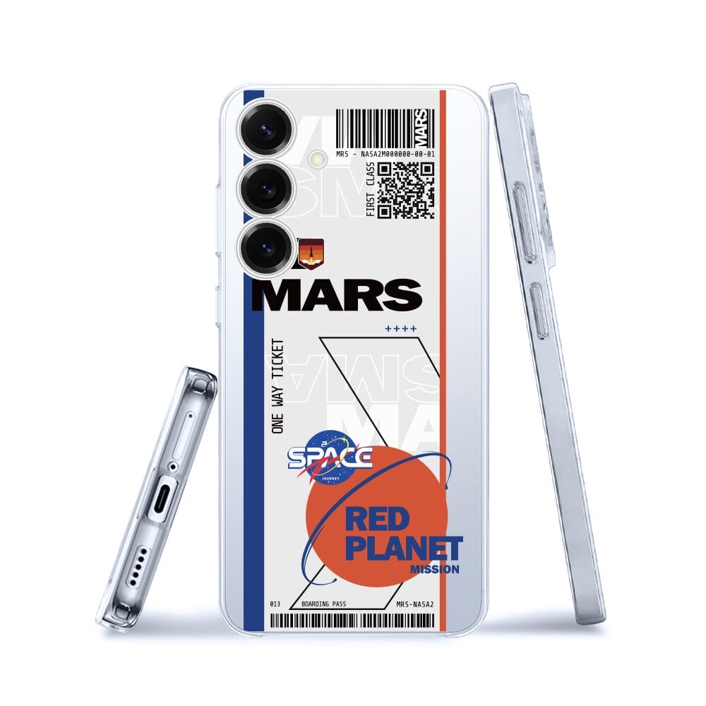 Etui do Samsung Galaxy S25 Plus przeźroczyste, silikonowe Flexi, bilet na Mars - obrazek 3