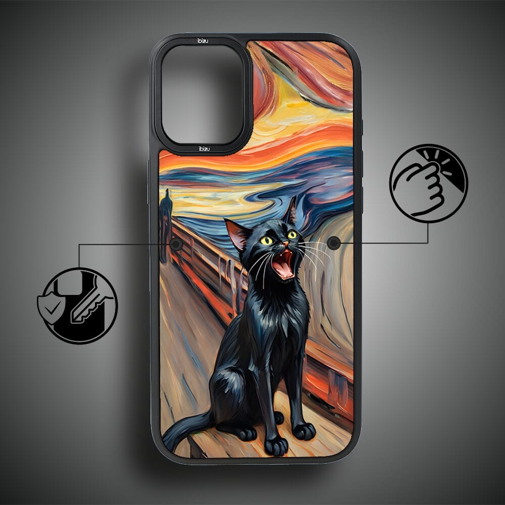Etui do iPhone 16 IBIZU DropGuard Matt z MagSafe, Edvard Munch, krzyk kota - obrazek 7