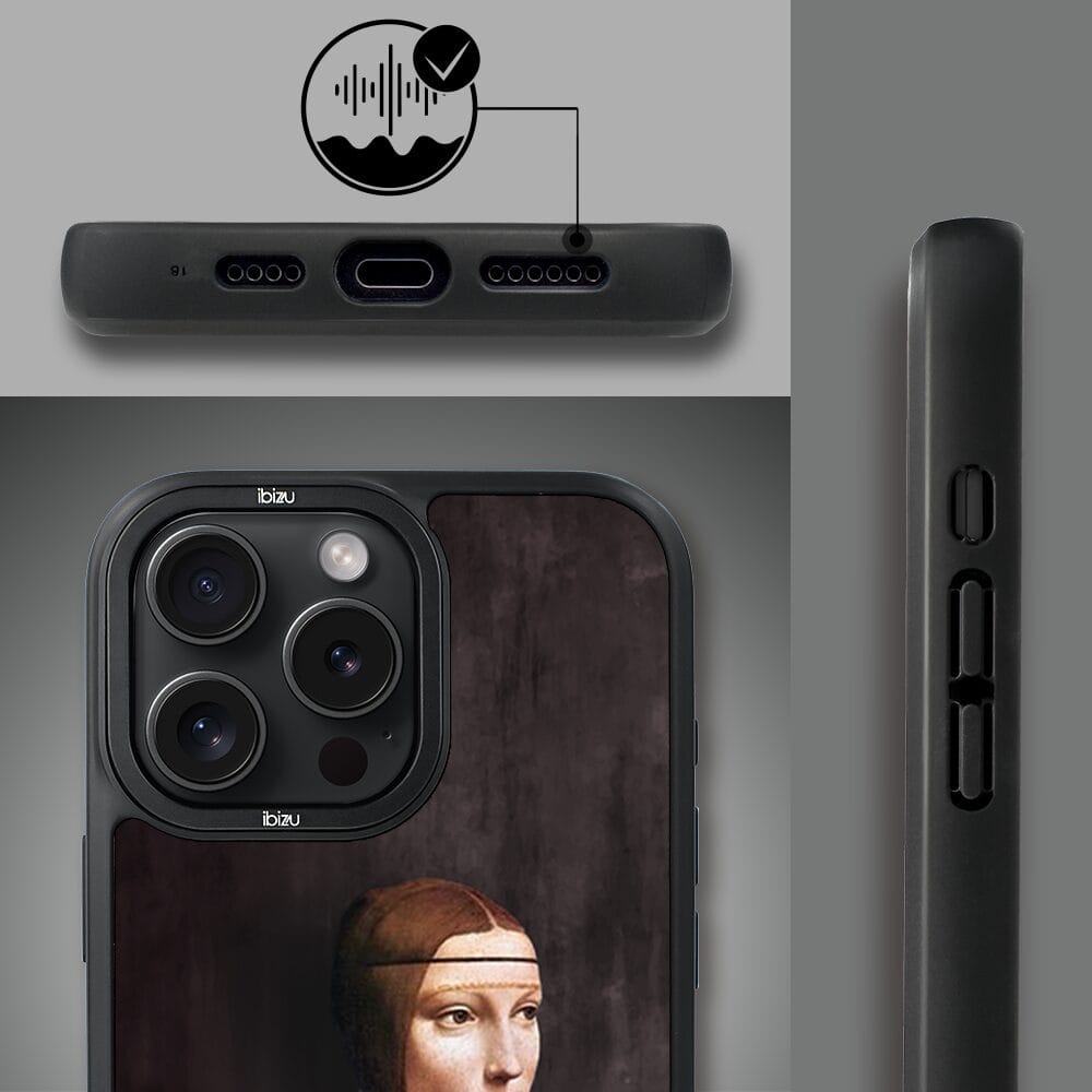 Etui do iPhone 14 Pro IBIZU DropGuard Matt z MagSafe, Leonardo Da Vinci, dama z kotem - obrazek 6