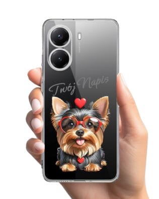 Etui do Xiaomi POCO X7 Pro przeźroczyste, silikonowe Flexi, Puppy Love, pies rasy York
