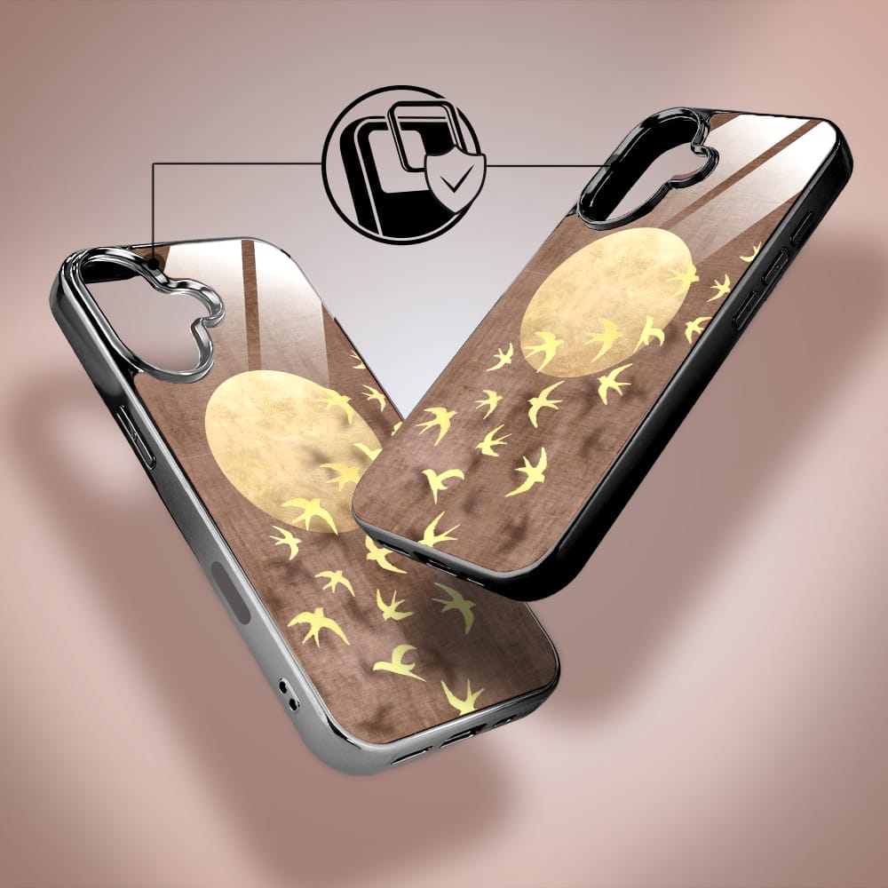 Etui do iPhone 16 IBIZU Elite Glass z MagSafe Magia Azji, Taniec jaskółek, czarne - obrazek 3