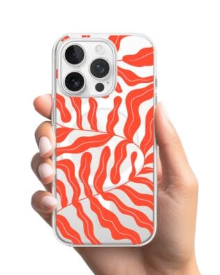 Etui do iPhone 14 Pro z MagSafe przeźroczyste, silikonowe Flexi, rafa koralowa