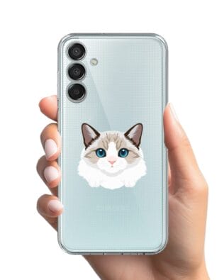 Etui do Samsung Galaxy M15 5G przeźroczyste, silikonowe Flexi, kot birmański