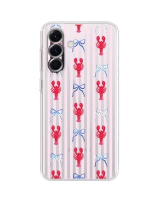 Etui do Samsung Galaxy A56 5G przeźroczyste, silikonowe Flexi, krab i kokardki