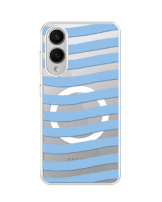 Etui do Samsung Galaxy S25 Edge z MagSafe przeźroczyste, silikonowe Flexi, fale morskie