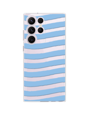 Etui do Samsung Galaxy S23 Ultra przeźroczyste, silikonowe Flexi, fale morskie