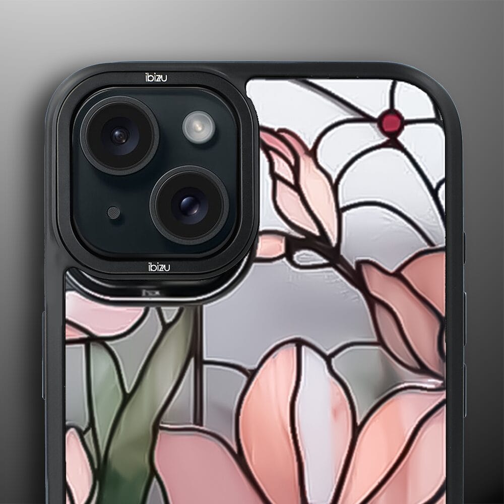 Etui do iPhone 15 IBIZU DropGuard Matt z MagSafe, Barwy Szkła, Różowa magnolia - obrazek 5