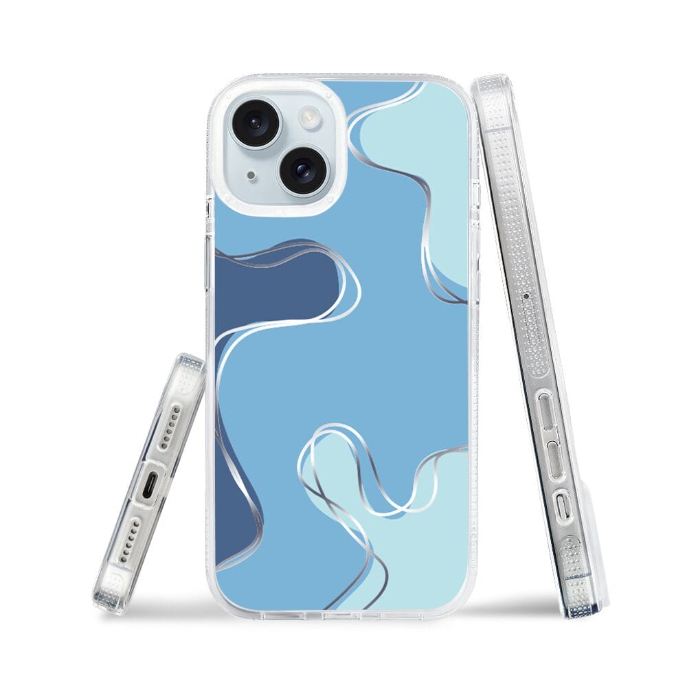 Etui do iPhone 15 z MagSafe przeźroczyste, silikonowe Flexi, spokój oceanu - obrazek 3