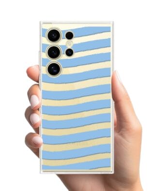 Etui do Samsung Galaxy S24 Ultra przeźroczyste, silikonowe Flexi, fale morskie