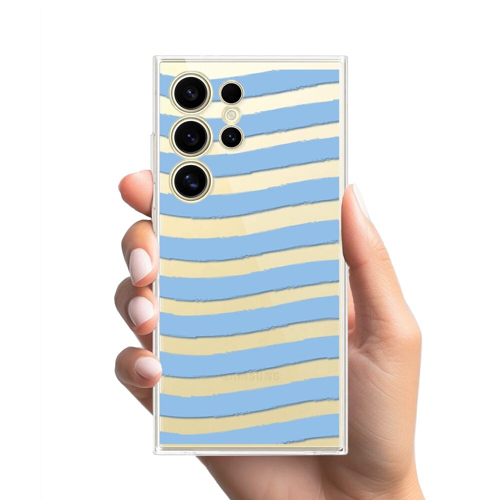 Etui do Samsung Galaxy S24 Ultra przeźroczyste, silikonowe Flexi, fale morskie - obrazek 2