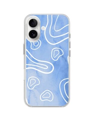 Etui do iPhone 16 przeźroczyste, silikonowe Flexi, morski wzór