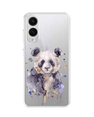 Etui do Samsung Galaxy S25 Edge przeźroczyste, silikonowe Flexi, Akwarelowe Zoo, Panda
