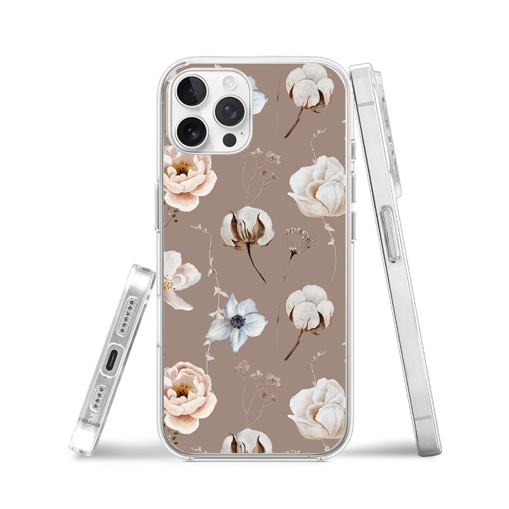 Etui do iPhone 12 Pro Max przeźroczyste, silikonowe Flexi, akwarelowe kwiatki - obrazek 3