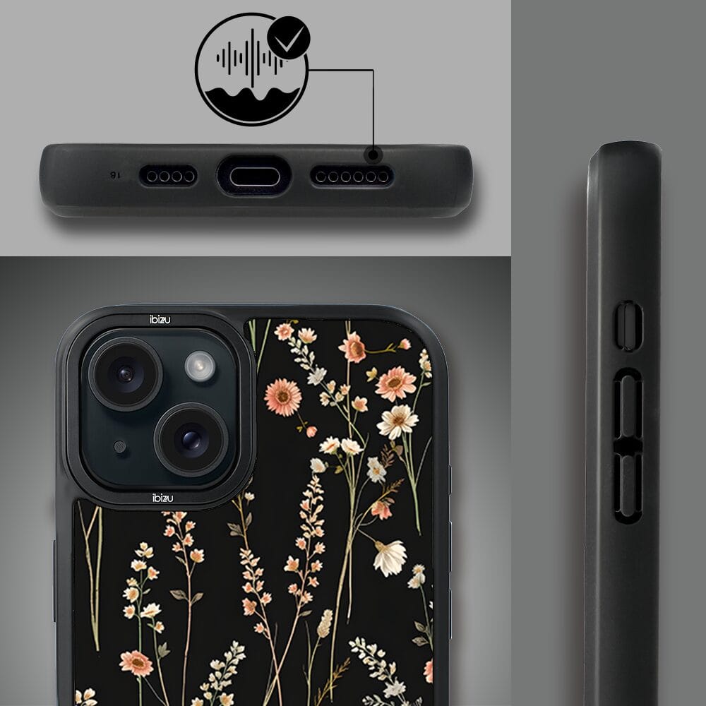 Etui do iPhone 15 IBIZU DropGuard Matt z MagSafe, Pastel Bloom, Północny ogród - obrazek 6
