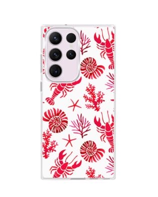 Etui do Samsung Galaxy S23 Ultra z MagSafe przeźroczyste, silikonowe Flexi, krab, muszle