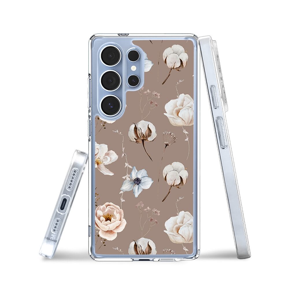 Etui do Samsung Galaxy S25 Ultra z MagSafe przeźroczyste, silikonowe Flexi, akwarelowe kwiatki - obrazek 3