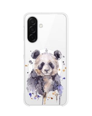 Etui do Samsung Galaxy A26 5G z MagSafe przeźroczyste, silikonowe Flexi, Akwarelowe Zoo, Panda