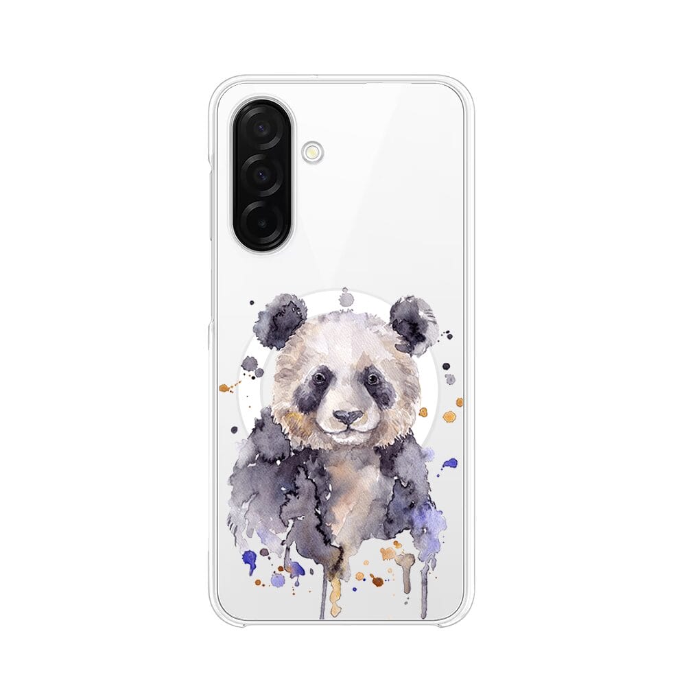Etui do Samsung Galaxy A26 5G z MagSafe przeźroczyste, silikonowe Flexi, Akwarelowe Zoo, Panda