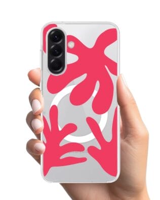 Etui do Samsung Galaxy A56 5G z MagSafe przeźroczyste, silikonowe Flexi, rafa