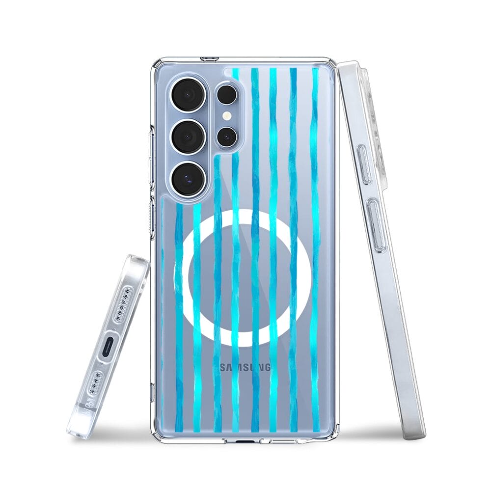 Etui do Samsung Galaxy S25 Ultra z MagSafe przeźroczyste, silikonowe Flexi, szept fal - obrazek 3