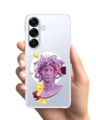 Etui do Samsung Galaxy S25 Plus z MagSafe przeźroczyste, silikonowe Flexi, antyczna figura