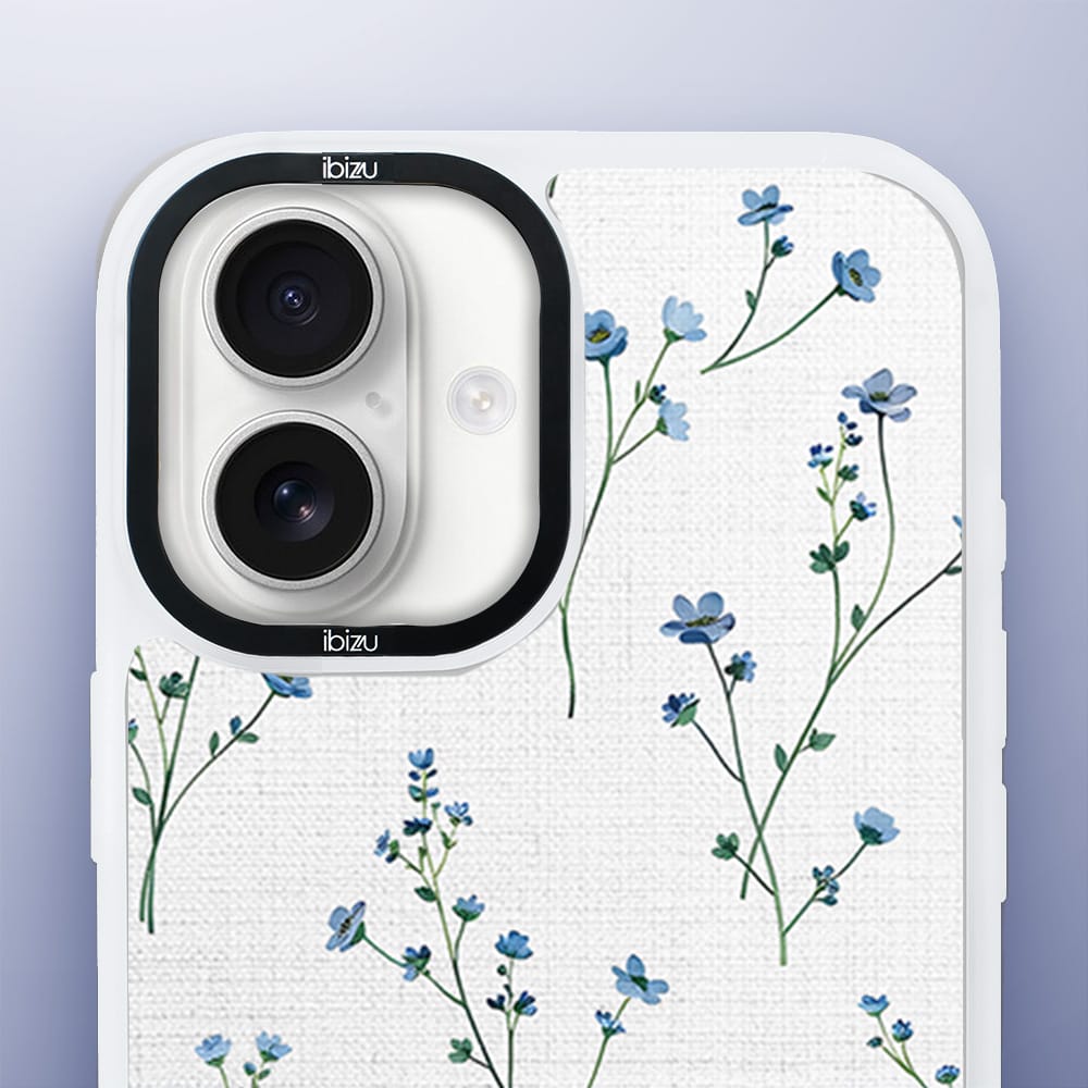 Etui do iPhone 16 IBIZU DropGuard Matt z MagSafe, Pastel Bloom, Niebieski sen - obrazek 5