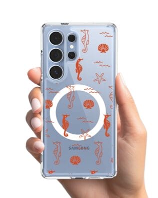 Etui do Samsung Galaxy S25 Ultra z MagSafe przeźroczyste, silikonowe Flexi, wakacyjne wzory