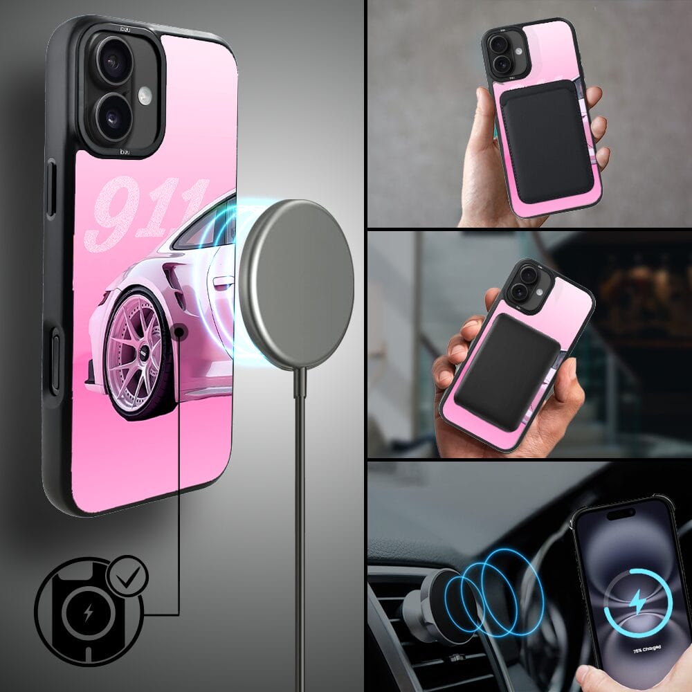 Etui do iPhone 16 Plus IBIZU DropGuard Matt z MagSafe, TechDrive, 911 różowe - obrazek 8