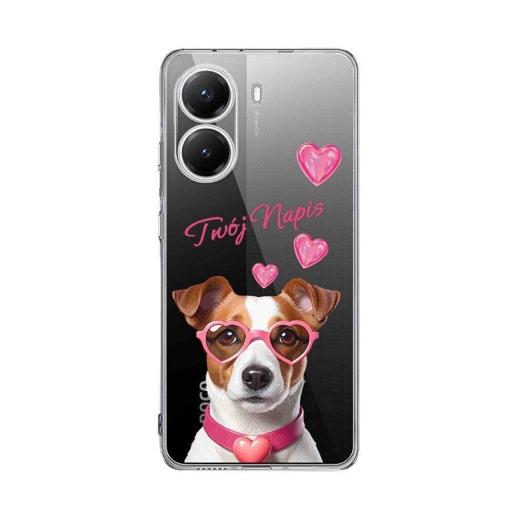 Etui do Xiaomi POCO X7 Pro przeźroczyste, silikonowe Flexi, Puppy Love, pies rasy Jack Russell Terrier