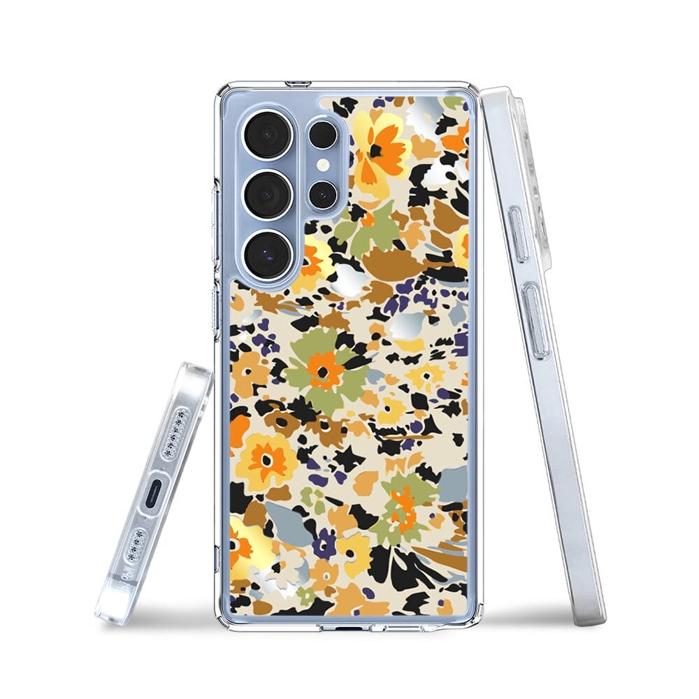 Etui do Samsung Galaxy S25 Ultra z MagSafe przeźroczyste, silikonowe Flexi, malowane kwiatki - obrazek 3