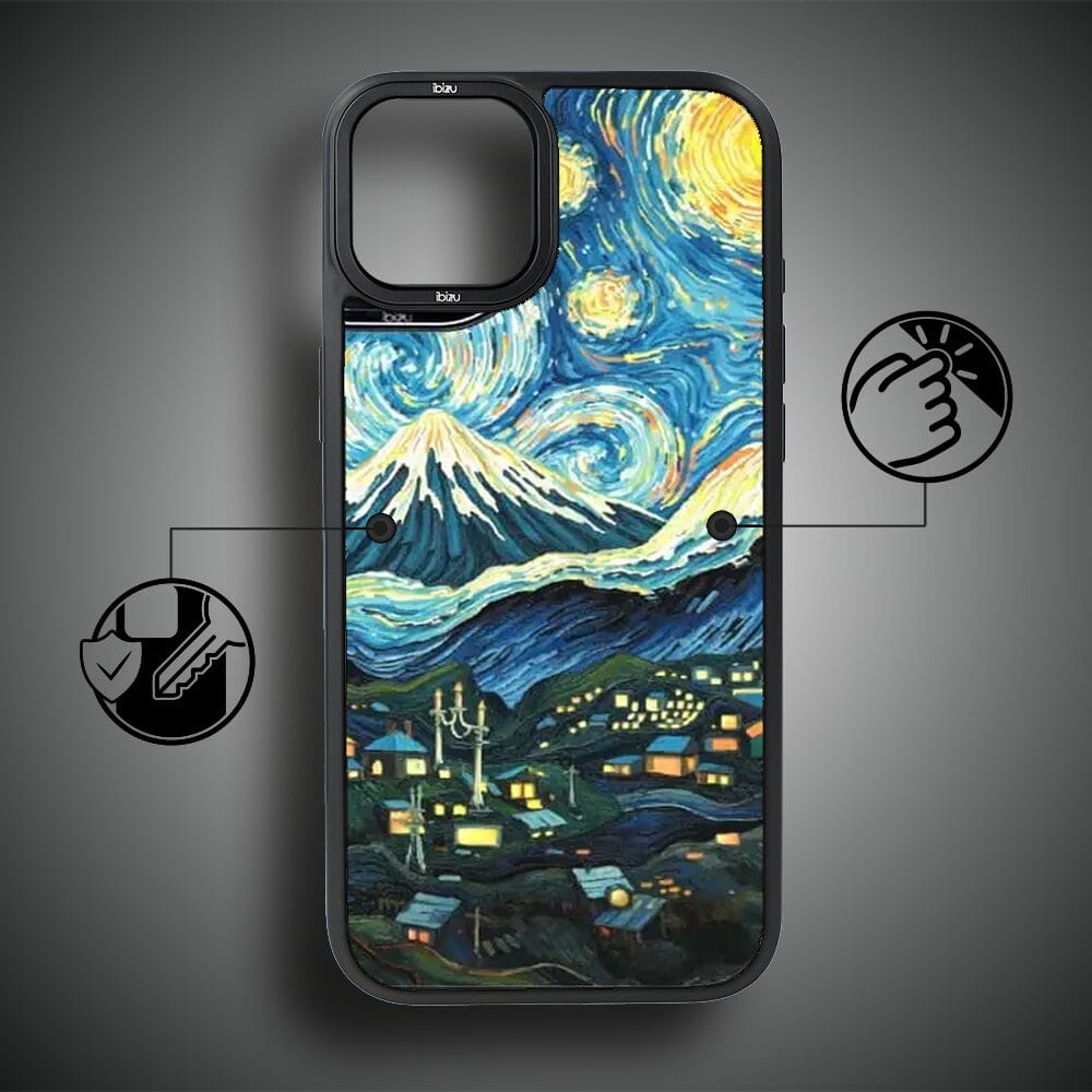 Etui do iPhone 15 Plus IBIZU DropGuard Matt z MagSafe, Van Gogh, gwieździsta noc - obrazek 7