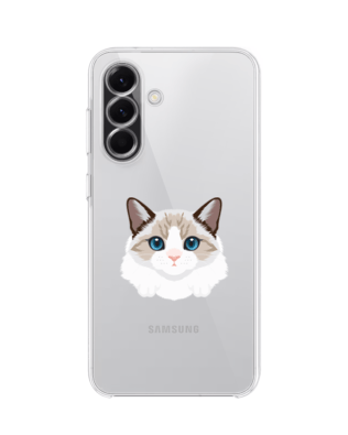 Etui do Samsung Galaxy A56 5G przeźroczyste, silikonowe Flexi, kot birmański
