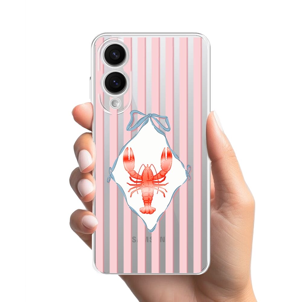 Etui do Samsung Galaxy S25 Edge przeźroczyste, silikonowe Flexi, Homar - obrazek 2