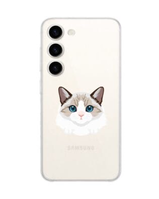 Etui do Samsung Galaxy S23 FE 5G przeźroczyste, silikonowe Flexi, kot birmański