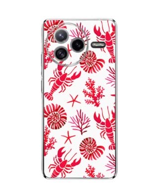 Etui do Xiaomi POCO F7 Ultra przeźroczyste, silikonowe Flexi, krab, muszle