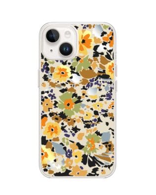 Etui do iPhone 13 przeźroczyste, silikonowe Flexi, malowane kwiatki