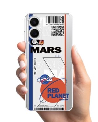 Etui do Samsung Galaxy S25 Edge przeźroczyste, silikonowe Flexi, bilet na Mars
