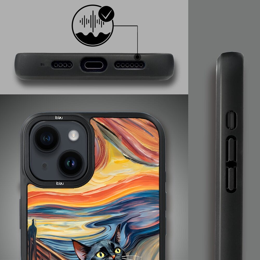 Etui do iPhone 14 IBIZU DropGuard Matt z MagSafe, Edvard Munch, krzyk kota - obrazek 6