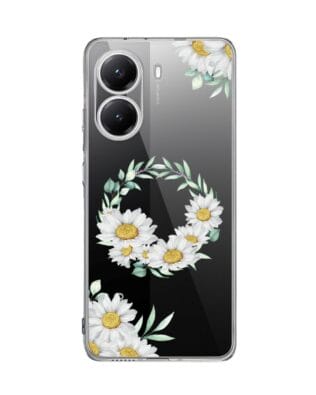 Etui do Xiaomi POCO X7 Pro przeźroczyste, silikonowe Flexi, wianek stokrotek