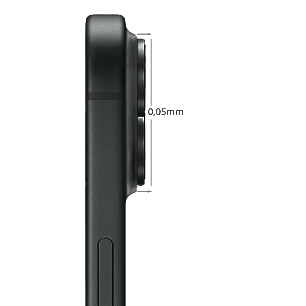 Metalowa osłona na cały aparat z wbudowanymi szkłami do iPhone 15, czarna - obrazek 4